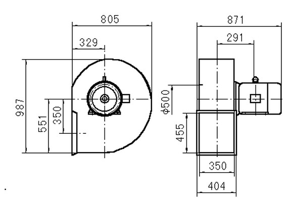 4-72型離心風機結構圖